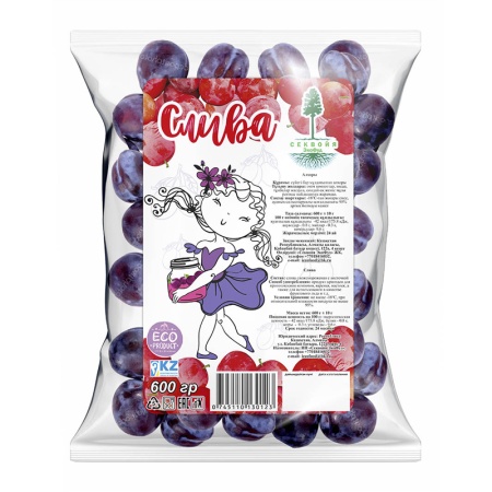 Слива Секвойя Экофуд Свежемороженая 600гр ф/п