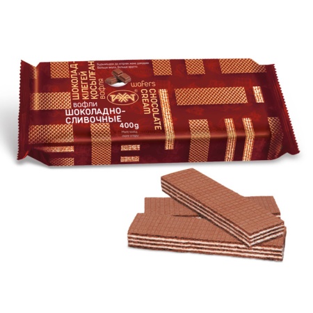 Вафли Рахат шок-сливоч 400гр фл/п Вафли Рахат шок-сливоч 400гр фл/п