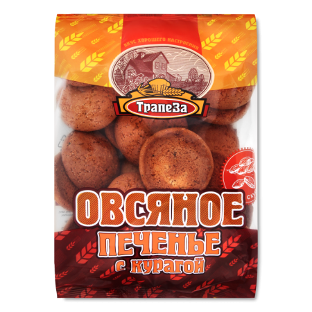 Печенье Овсяное с Курагой Трапеза м/у 350г