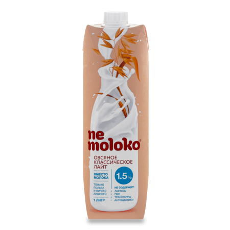 Напиток 1.5% Овсяный Классический Лайт ne Moloko т/п 1л