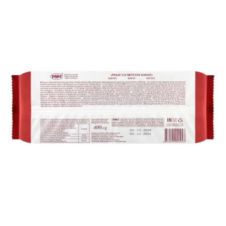 Вафли Рахат со Вкусом Какао 400гр фл/п