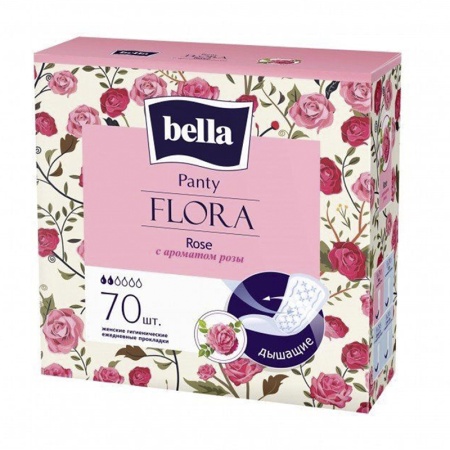 Прокладки Bella Panty Flora Rose Жен Гиг Ежедневные 70шт гр/уп