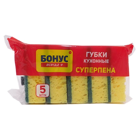 Губки Бонус Кухонные Суперпена 5шт фл/п