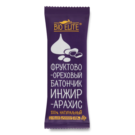 Батончик фруктово-ореховый инжир-арахис Bio Elite м/у 35г
