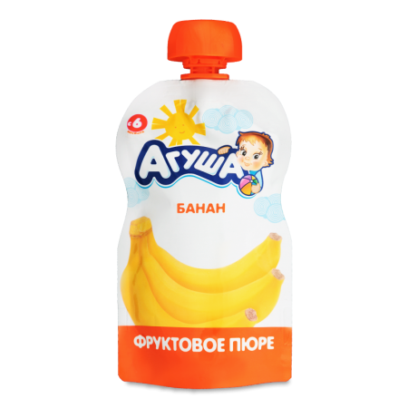 Пюре Для Детей от 6мес Фруктовое Банан Агуша д/п 90г