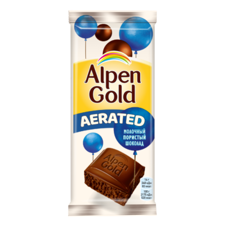 Шоколад Alpen Gold Молочный Пористый 80гр фл/п Шоколад Alpen Gold Молочный Пористый 80гр фл/п