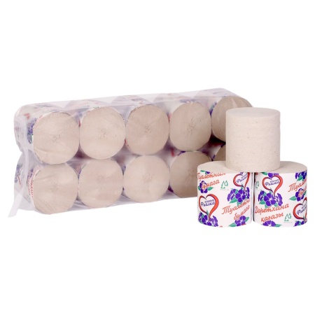 Бумага Туалетная Фиалка Однослойная 40м