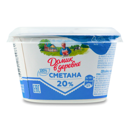 Сметана 20% Домик в Деревне ст 180г