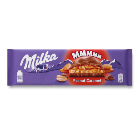 Шоколад Молочный с Карамельной и Арахисовой Начинкой Peanut Caramel Milka м/у 276г