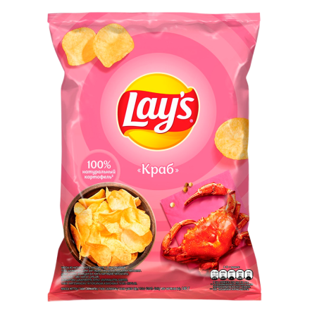 Чипсы Lays Краб 140гр п/п Чипсы Lays Краб 140гр п/п