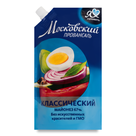 Майонез Московский Провансаль Классический 67% 400мл д/п