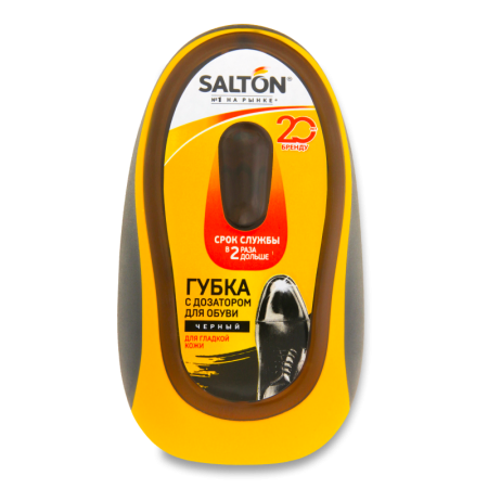 Губка Salton д/обуви Гладкая Кожа Черн с Дозатором Фут