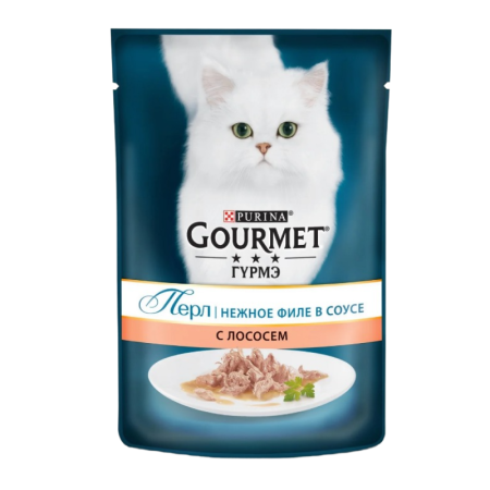Корм Gourmet Perle д/кошек c Лососем в Соусе 75гр Саше