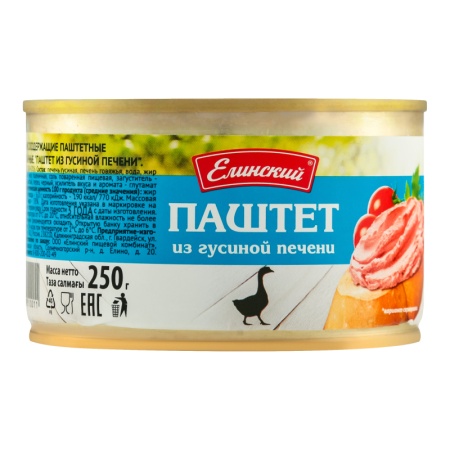 Паштет из Гусиной Печени Елинский ж/б 250г