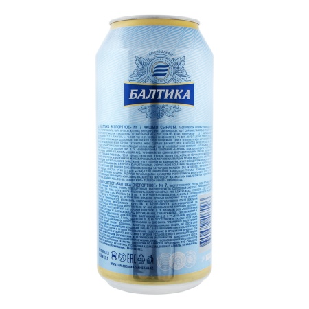 Пиво 0.9л 5.4% Светлое Пастеризованное Экспортное №7 Балтика ж/б