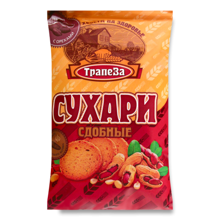 Сухари Сдобные с Орехами Трапеза м/у 200г