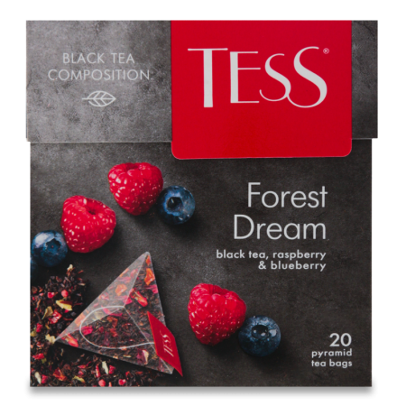 Чай Черный Байховый с Ароматом Малины и Черники и Растительными Компонентами Forest Dream Tess к/у 20х1.8г
