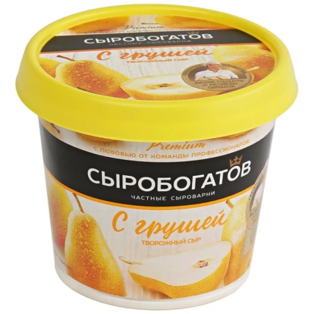 Сыр Сыробогатов Творожный Груша 55% 140гр Конт