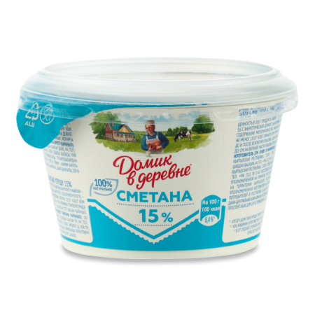Сметана 15% Домик в Деревне ст 180г