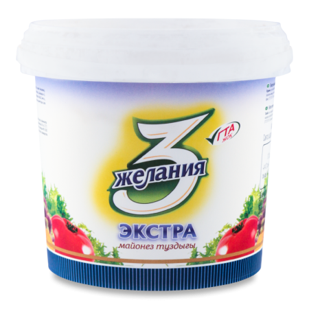 Майонез 3 Желания Экстра 40% 800гр Ведро