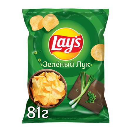 Чипсы Lays Зеленый Лук 81гр п/п