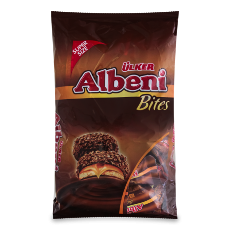 Печенье с Карамелью в Молочном Шоколаде и с Крошками Печенья Albeni Bites Ulker 500г