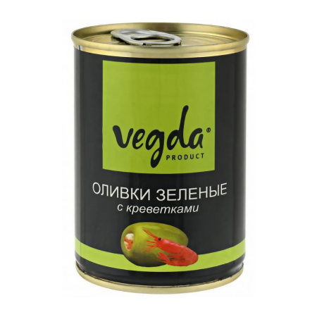 Оливки Vegda Зеленые с Креветками 300 мл ж/б