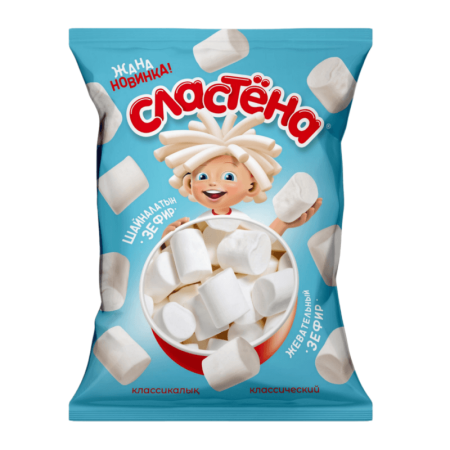 Зефир Сластена Жевательный Ваниль 75гр бл/у