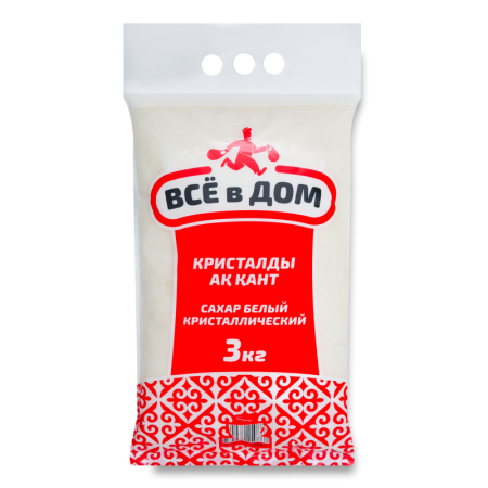 Сахар Белый Кристаллический Всё в Дом м/у 3кг