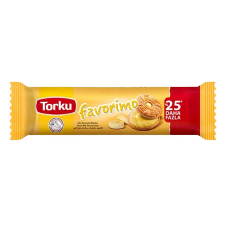 ПЕЧЕНЬЕ СЭНДВИЧ TORKU FAVORIMO   С КРЕМОМ ВКУСА БАНАНА 61ГР П/П ПЕЧЕНЬЕ СЭНДВИЧ TORKU FAVORIMO   С КРЕМОМ ВКУСА БАНАНА 61ГР П/П