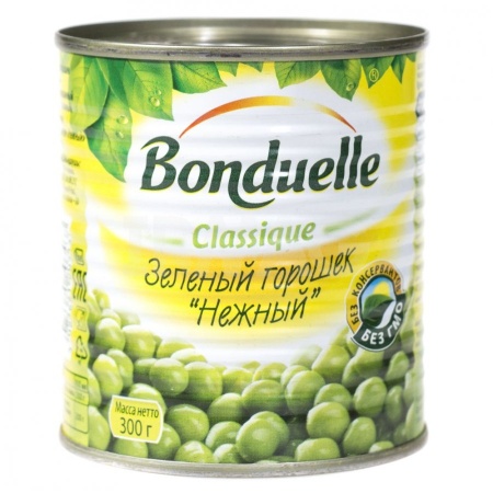 Горошек Bonduelle Зеленый 300гр Ключ ж/б