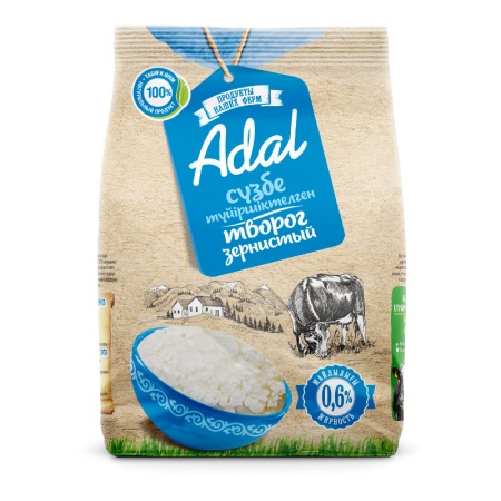 Творог Adal Зернистый 0,6% 300гр стаб/б