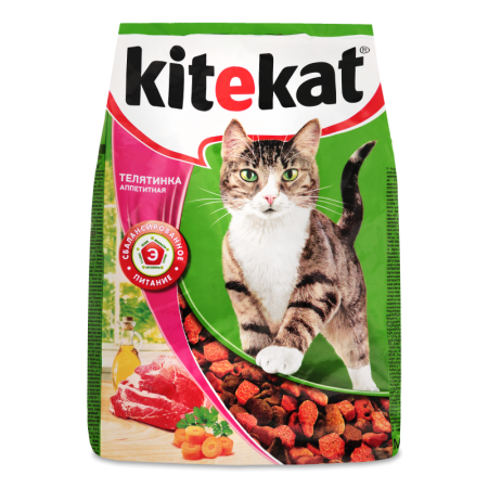 Корм Сухой Для Взрослых Кошек Телятинка Аппетитная Kitekat м/у 800г