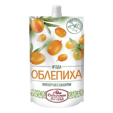 Облепиха Сава Протертая с Сах 280гр стаб/б