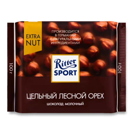 Шоколад Молочный Цельный Лесной Орех Ritter Sport м/у 100г