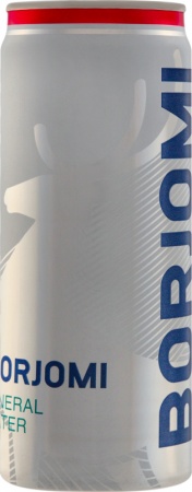 Вода Минеральная Газированная Borjomi ж/б 0.33л