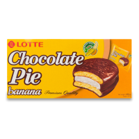 Печенье Chocolate Pie Lotte Banana Premium Quality 168гр Кор
