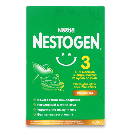 Смесь Nestogen №3 с 12 Мес 600гр Кор Смесь Nestogen №3 с 12 Мес 600гр Кор