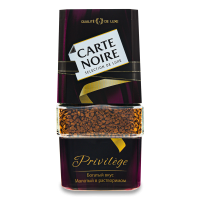 Кофе Натуральный Растворимый Сублимированный с Добавлением Кофе Натурального Жареного Молотого Privilege Carte Noire с/б 95г