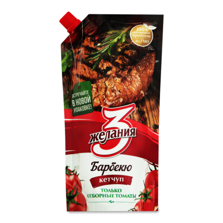 Кетчуп 3 Желания Барбекю 450гр д/п
