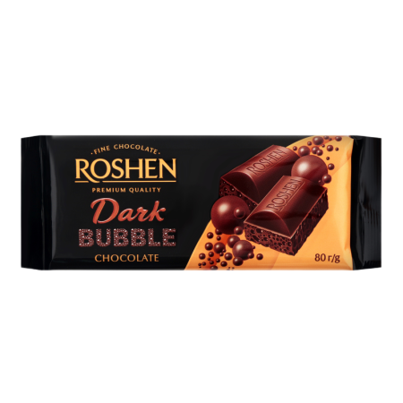 Шоколад Roshen Пористый Черный 80гр фл/п