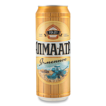 Пиво 0.45л 4.4% Светлое Пастеризованное Ячменное алма-ата ж/б