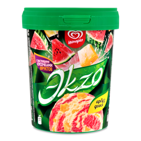 Мороженое 2% Молочное арбуз-дыня Эkzo Ведро 520г