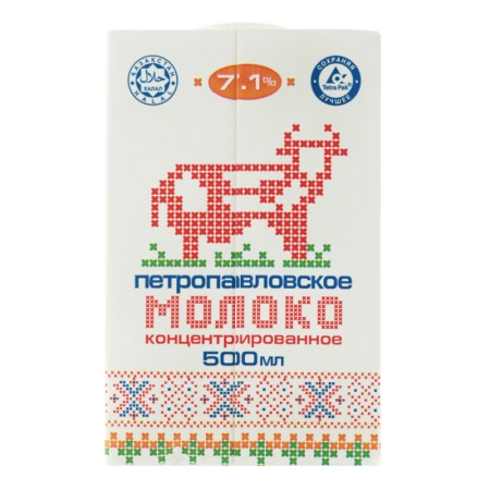 Молоко 7.1% Концентрированное Стерилизованное Петропавловское т/п 500мл