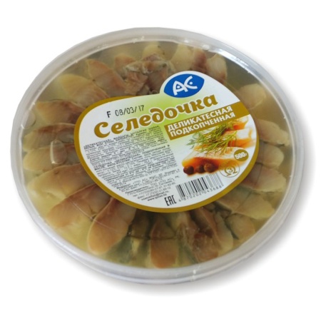 Селедочка ас Деликатесная Подкопч 500гр Конт