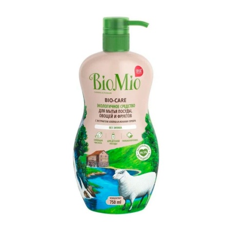 Средство Biomio д/мытья посуды/овощей и Фруктов б/запаха 750мл фл