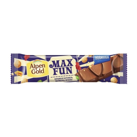 Батончик Alpen Gold Max Fun карамель/мармелад/печенье 38гр