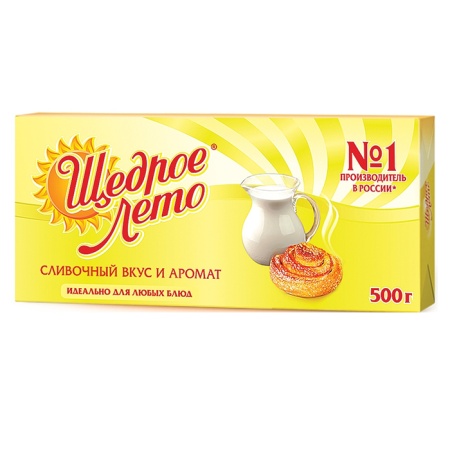 Маргарин Щедрое Лето Сливоч Вкус 500гр Кнврт