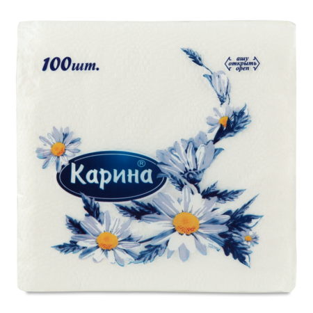 Салфетки 24х24см Карина 100шт