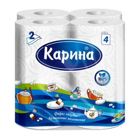 Бумажные Полотенца Карина 2сл 4шт
